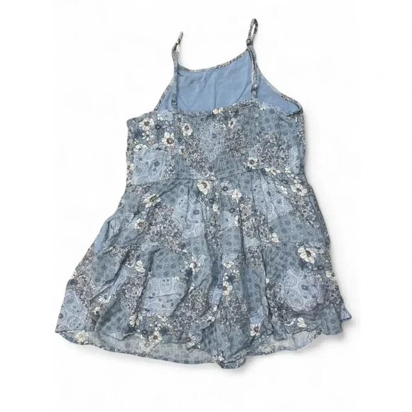 Abercrombie Kids Girls Floral Blue Tank Romper Pockets 13/14 - Picture 8 of 8